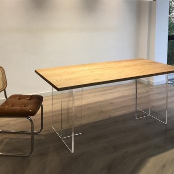 Großhandel B2B Acryl auskragender Esstisch Home kreativ Massivholz Tisch ohne Stuhl
